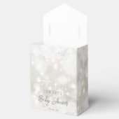 Winter sneeuwpastelkleuren baby shower dank u bedankdoosjes (Geopend)