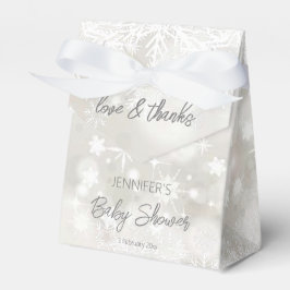 Winter sneeuwpastelkleuren baby shower dank u bedankdoosjes