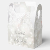 Winter sneeuwpastelkleuren baby shower dank u bedankdoosjes (Geopend)