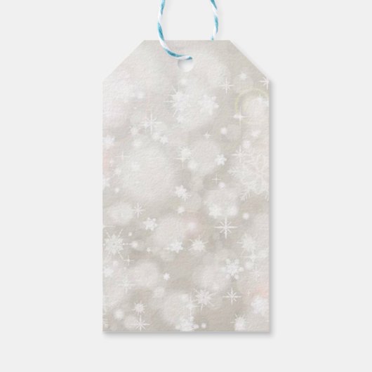 Winter sneeuwpastelkleuren baby shower dank u cadeaulabel (Achterkant)