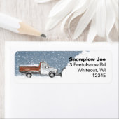 Winter sneeuwploeg ploegen retour adres labels (Insitu)