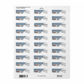 Winter sneeuwploeg ploegen retour adres labels (Full Sheet)