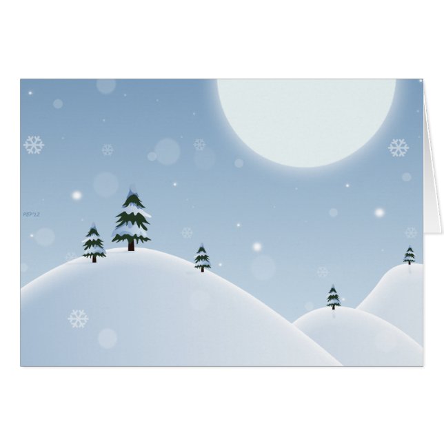 Winter Sneeuwscene (Voorkant Horizontaal)