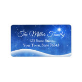 Winter Sneeuwscène Adres label (Voorkant)