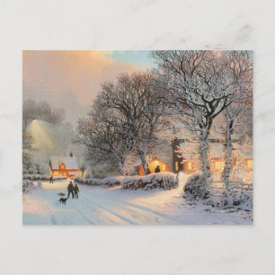 Winter Sneeuwscene Briefkaart