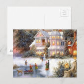 Winter Sneeuwscene Briefkaart (Voorkant / Achterkant)