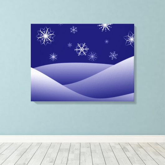 WINTER SNEEUWSCENE CANVAS AFDRUK (Insitu (Houten vloer))