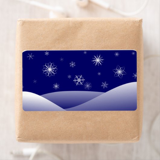 WINTER SNEEUWSCENE ETIKET (Insitu)