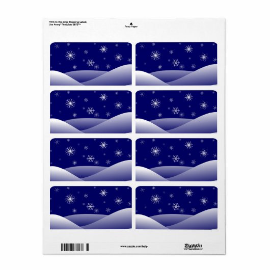 WINTER SNEEUWSCENE ETIKET (Full Sheet)