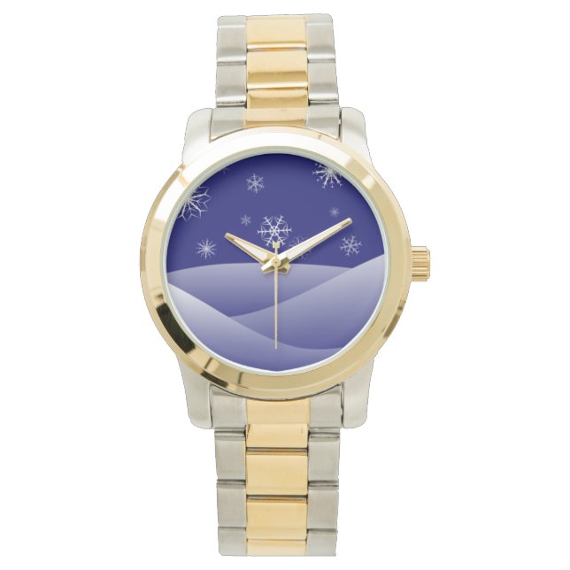 WINTER SNEEUWSCENE HORLOGE (Voorkant)