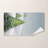 Winter Sneeuwscene kerstfeestdag Bad Handdoek (Handdoek)