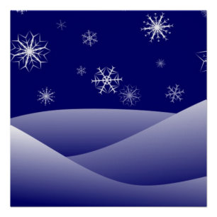 WINTER SNEEUWSCENE PERFECT POSTER
