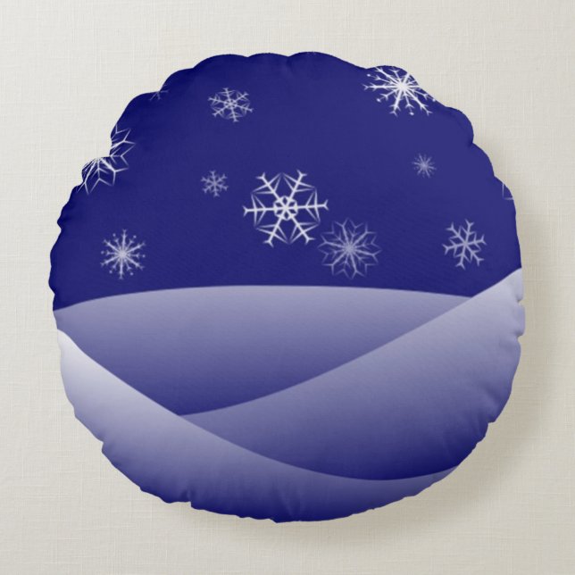 WINTER SNEEUWSCENE ROND KUSSEN (Voorkant)