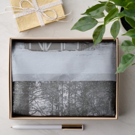 Winter Sneeuwscene Tissuepapier (Geschenk)