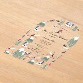 Winter Sneeuwski Bachelorette Weekend Acryl Uitnodigingen (Laagn)