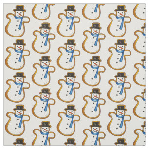 Winter Sneeuwsneeuwen Snowman Sugar Cookie Fabric Stof