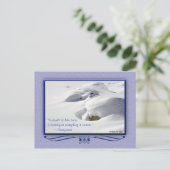 Winter Sneeuwt over Rocks Foto aangepast Briefkaart (Staand voorkant)