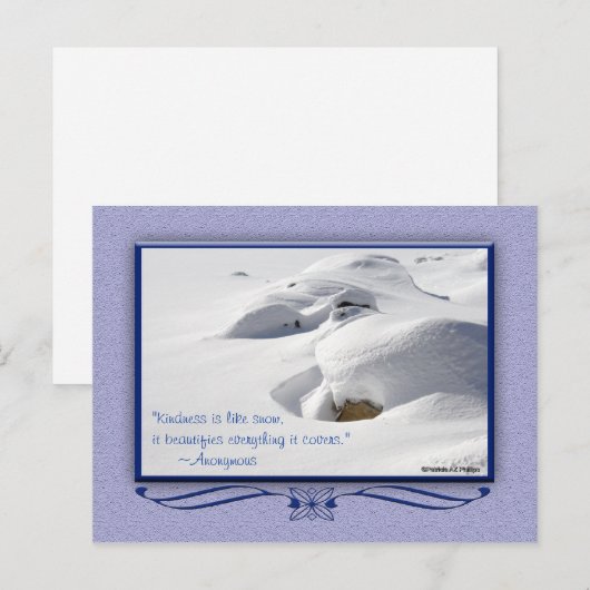 Winter Sneeuwt over Rocks Foto aangepast Briefkaart (Voorkant / Achterkant)