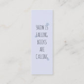 Winter Sneeuwtijd leest Mini Bladwijzer Belkaart Contactkaartje (Achterkant)