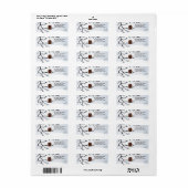 Winter Sneeuwuil Adreslabels Etiket (Full Sheet)