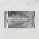 Winter Sneeuwuil Maan Tak Schilder Huwelijksregist Visitekaartje (Achterkant)