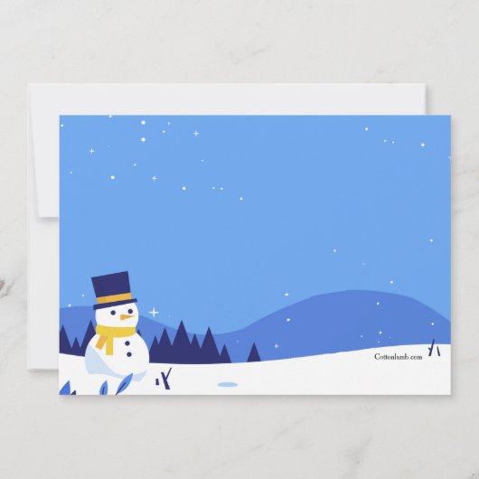 Winter Sneeuwuitnodiging Kaart (Achterkant)