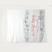 Winter Sneeuwvlok Baby shower Achtergrond Fotocabi Wandkleed (Voorkant (horizontaal))