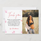 Winter sneeuwvlok Baby shower dank u kaart (Voorkant)