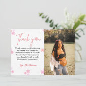 Winter sneeuwvlok Baby shower dank u kaart (Staand voorkant)