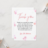 Winter sneeuwvlok Baby shower dank u kaart (Voorkant / Achterkant in situ)