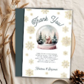 Winter sneeuwvlok Baby shower dank u kaart