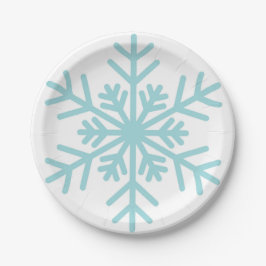 Winter Sneeuwvlok Baby shower Papier Borden Jongen Papieren Bordje