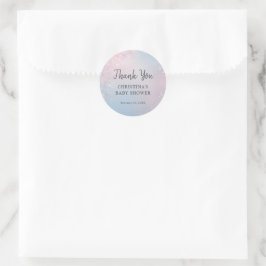 Winter Sneeuwvlok Baby Shower Ronde Sticker