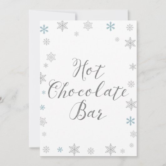 Winter Sneeuwvlok Baby shower Teken Maat 5x7" Kaart (Voorkant)