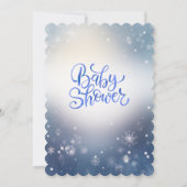 Winter Sneeuwvlok Baby Shower Uitnodiging (Achterkant)