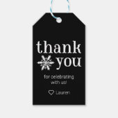 Winter Sneeuwvlok Bedankbriefje Cadeaulabel (Voorkant)