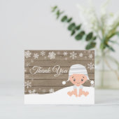 Winter Sneeuwvlok Bedankkaart (Staand voorkant)
