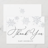 Winter Sneeuwvlok Bedankt (Voorkant / Achterkant)