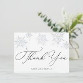 Winter Sneeuwvlok Bedankt (Staand voorkant)