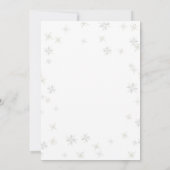 Winter Sneeuwvlok Beer Verjaardagsuitnodiging Kaart (Achterkant)