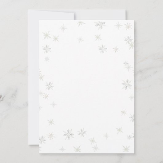Winter Sneeuwvlok Beer Verjaardagsuitnodiging Kaart (Achterkant)
