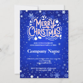 winter sneeuwvlok blauw wit Vrolijk kerstfeest Kaart