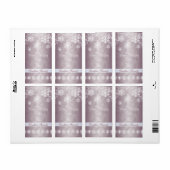 Winter Sneeuwvlok Bronzen Vakantie Wijn Label (Full Sheet)
