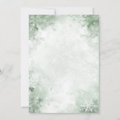 Winter Sneeuwvlok Bruidsdouche  Kaart (Achterkant)