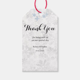 Winter Sneeuwvlok Bruiloft Cadeautag Cadeaulabel