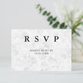 Winter Sneeuwvlok Bruiloft RSVP Kaartje (Staand voorkant)