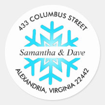 Winter Sneeuwvlok Custom Retouradres