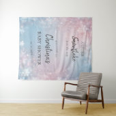 Winter Sneeuwvlok Geslacht Neutrale Baby Shower Bo Wandkleed (In Situ (horizontaal))