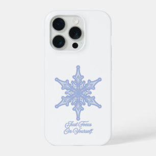 Winter Sneeuwvlok Gewoon Op Jezelf Gericht Quote i iPhone 15 Pro Case