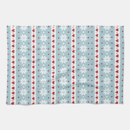 Winter sneeuwvlok harten theedoek